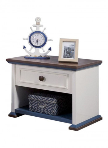 Marine Wooden Nightstand White