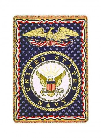 U.S. Navy Pattern Throw Blanket Beige/Brown/Black 50x70inch