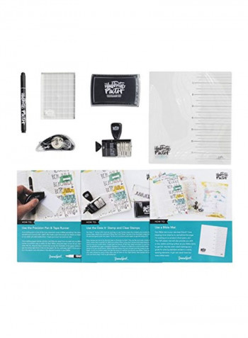 9-Piece Stamp Journaling Tool Kit Multicolour