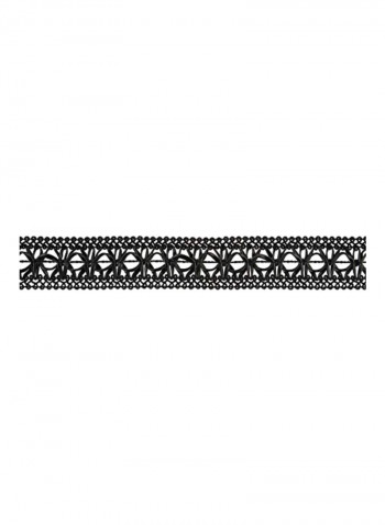 Woven Leather Braid Black
