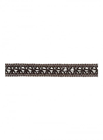 Woven Leather Braid Chocolate Brown