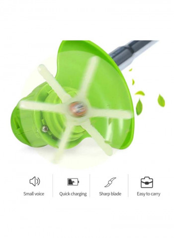 Rechargeable Electric Lawn Mower Silver/Green 2.218kg