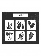 DIY Leaf Themed Stencils White/Black