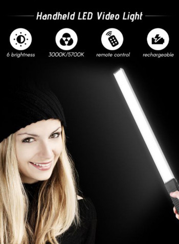 Dimmable Photo LED Stick With Remote Control Black/Clear