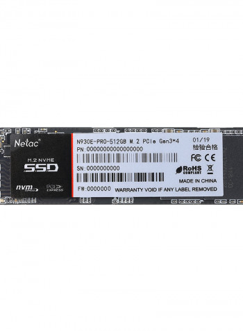 Netac N930E Pro M.2 2280 NVMe PCIe Gen3x4 3D MLC/TLC NAND Flash Hard Drive 512GB Black