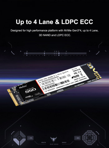 Netac N930E Pro M.2 2280 NVMe PCIe Gen3x4 3D MLC/TLC NAND Flash Hard Drive 512GB Black