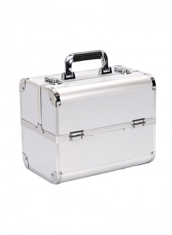 Fashion Large Capacity Cosmetic Bag Silver