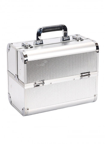 Fashion Large Capacity Cosmetic Bag Silver