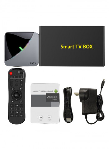 Decoding UHD 4K Smart TV Set Top Box With Accessory A95X F3 AIR Black/White