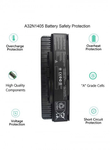 Replacement Battery For Asus G551JX-ES71 Laptop Black