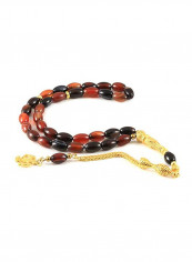 Yemen Agate Prayer Beads with Sterling Silver Components