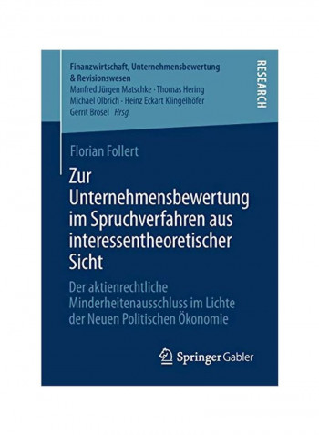 Zur Unternehmensbewertung Im Spruchverfahren Aus Interessentheoretischer Sicht Paperback