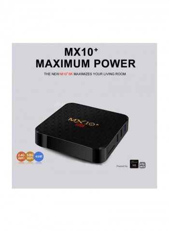 MX10 Plus Smart Android 9.0 TV Box With Remote Control MX10 Plus Black