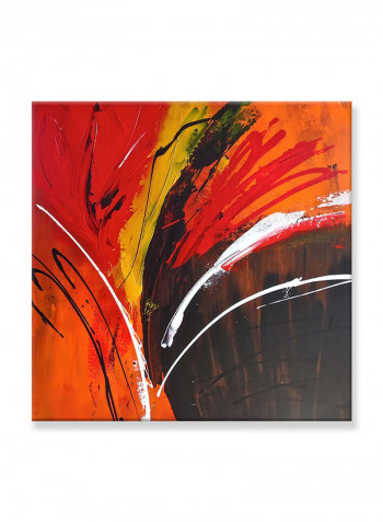 Abstract Painting Wall Art Canvas Red 60x60centimeter