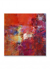 Abstract Painting Wall Art Canvas Red 60x60centimeter