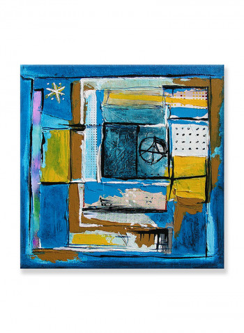 Abstract Painting Wall Art Canvas Blue 60x60centimeter