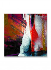 Abstract Painting Wall Art Canvas Red 60x60centimeter