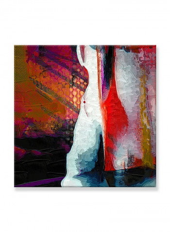 Abstract Painting Wall Art Canvas Red 60x60centimeter