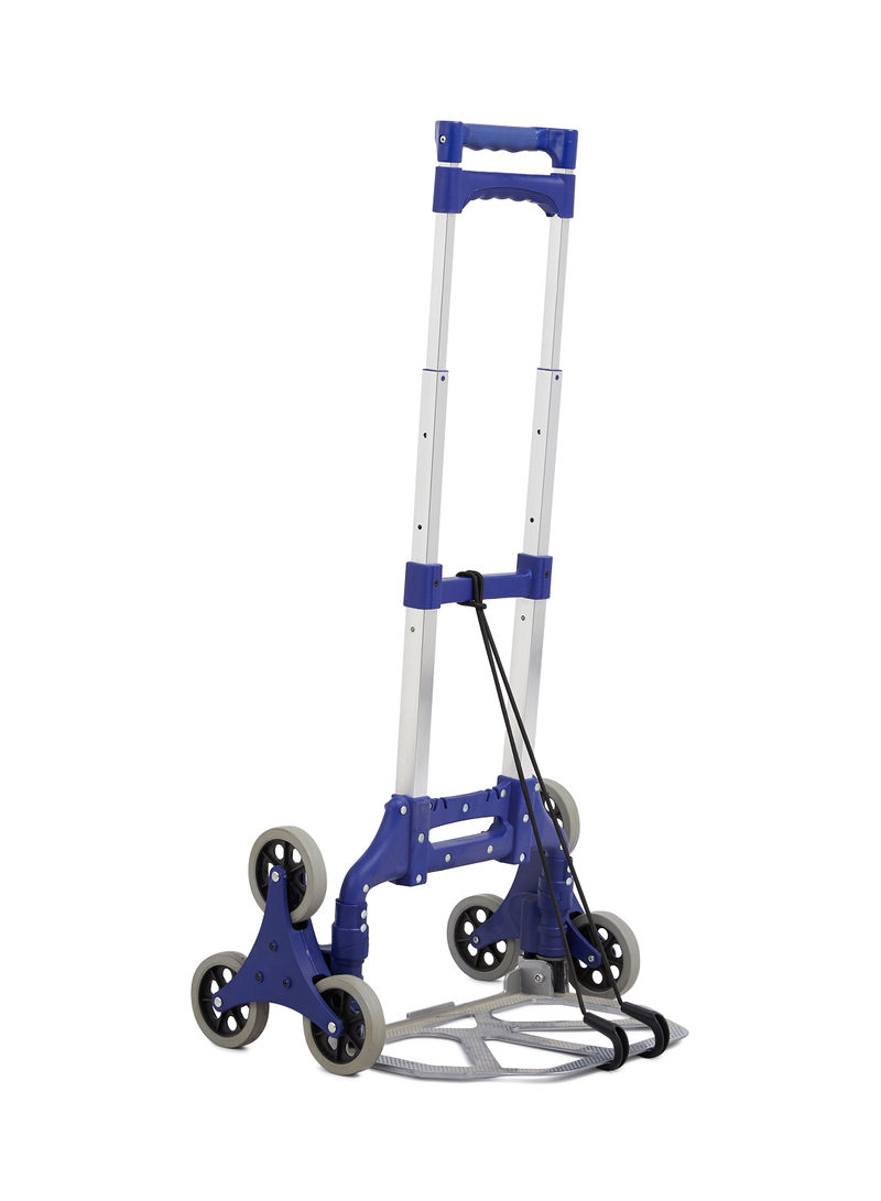 Folding Trolley For Staircase Silver and Blue