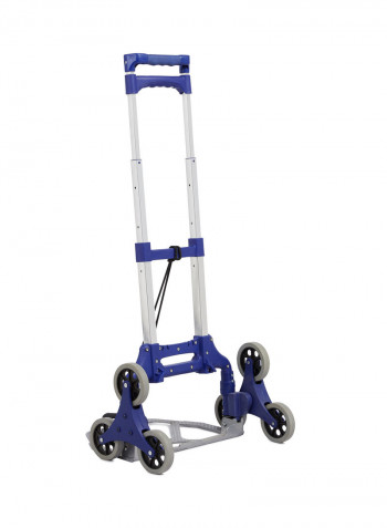 Folding Trolley For Staircase Silver and Blue