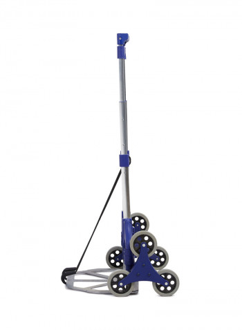 Folding Trolley For Staircase Silver and Blue