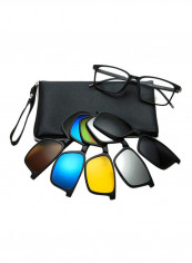 6-Piece Rectangular Sunglasses - Lens Size: 58 mm