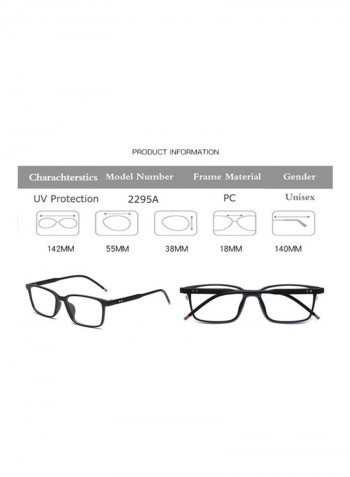 6-Piece Rectangular Sunglasses - Lens Size: 58 mm