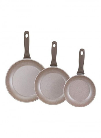 3-Piece Vilma Pan Set Brown 18/22/26cm