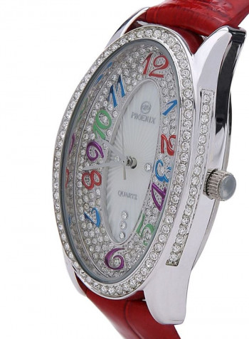 Women's 22K Gold Plated With Crystal Analog Watch P-21735