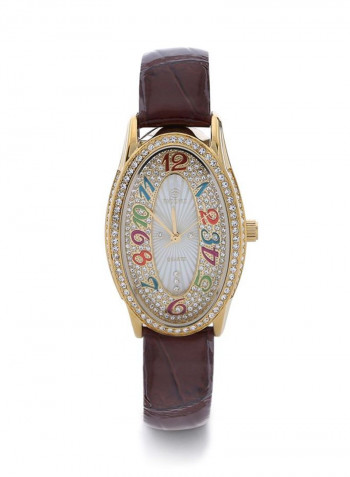 Women's 22K Gold Plated With Crystal Analog Watch P-21735