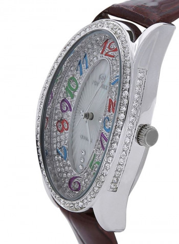 Women's 22K Gold Plated With Crystal Analog Watch P-21735