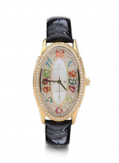 Women's 22K Gold Plated With Crystal Analog Watch P-21735