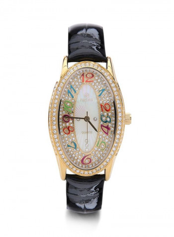 Women's 22K Gold Plated With Crystal Analog Watch P-21735