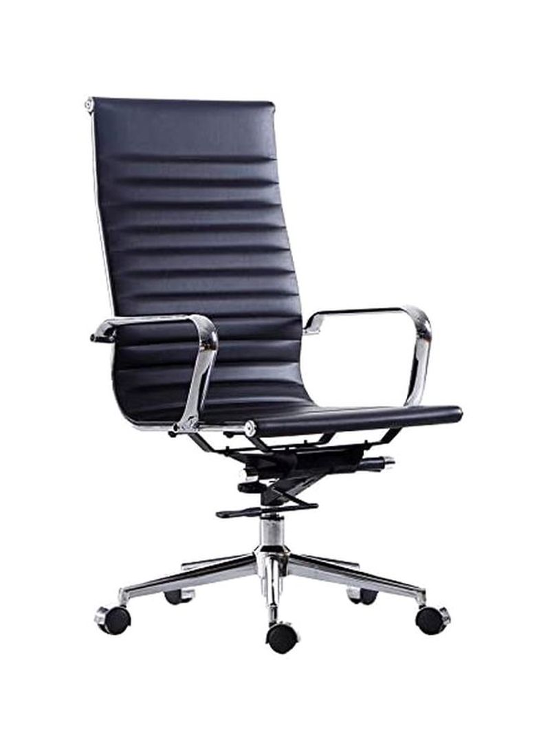 Swivel Office Chair Black/Silver 57x47x10cm