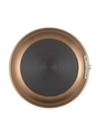 2-Piece Nonstick Frying Pan Set Black/Brown/Silver