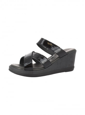 Casual Wedge Sandals Black