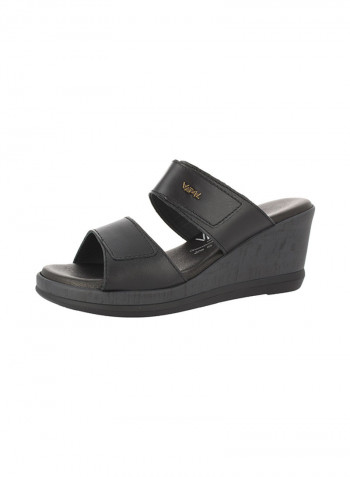 Kids Wedge Sandals Black