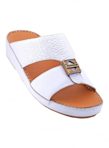 Slip On Arabic Sandals White