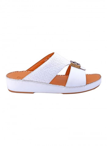 Slip On Arabic Sandals White