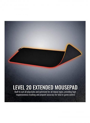 Level 20 RGB SOftware Enabled Rubber Base Gaming Mouse Pad