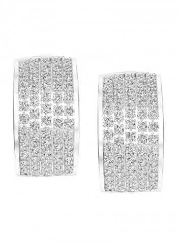 925 Sterling Silver Zircon Studded Earrings