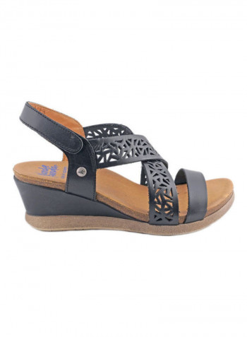 Comfortable Velcro Strap Casual Sandals Black