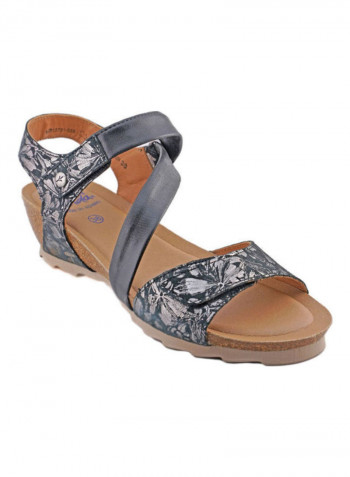 Comfortable Printed Casual Sandals أسود