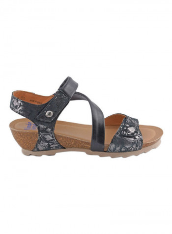 Comfortable Printed Casual Sandals أسود