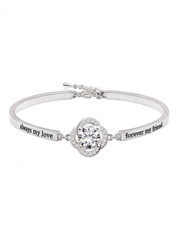 925 Sterling Silver Cubic Zirconia Studded Bracelet