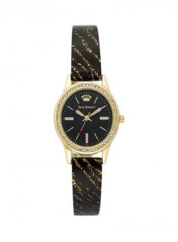 Women's Leather Analog Watch JC1114BKGD