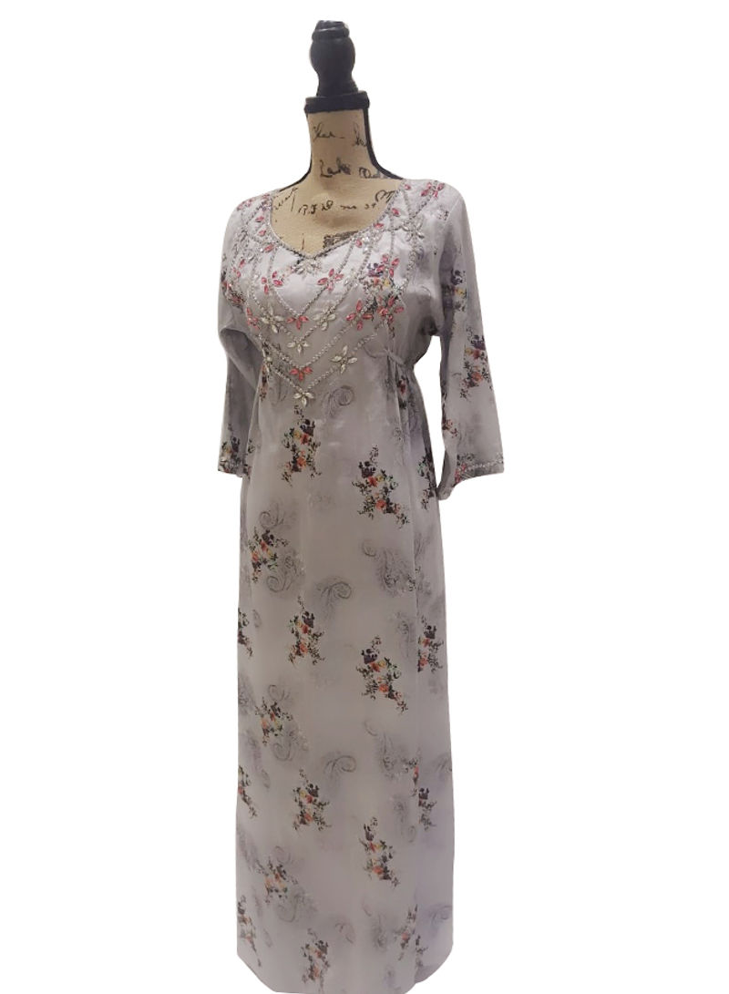 Casual Floral Print Long Dress Multicolour