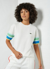 Crew Neck Striped T-Shirt White/Blue/Green reviews Crew Neck Striped T-Shirt White/Blue/Green