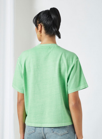 Logo Oversized T-Shirt Green