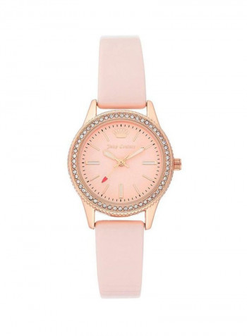 Women's Leather Analog Watch JC1114RGLP